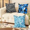 Fluid Wave Art Cushion Cover Soft Short Plush Pillow Cover Smooth Cozy Texture Aesthetic Cushion Case Home Decor
