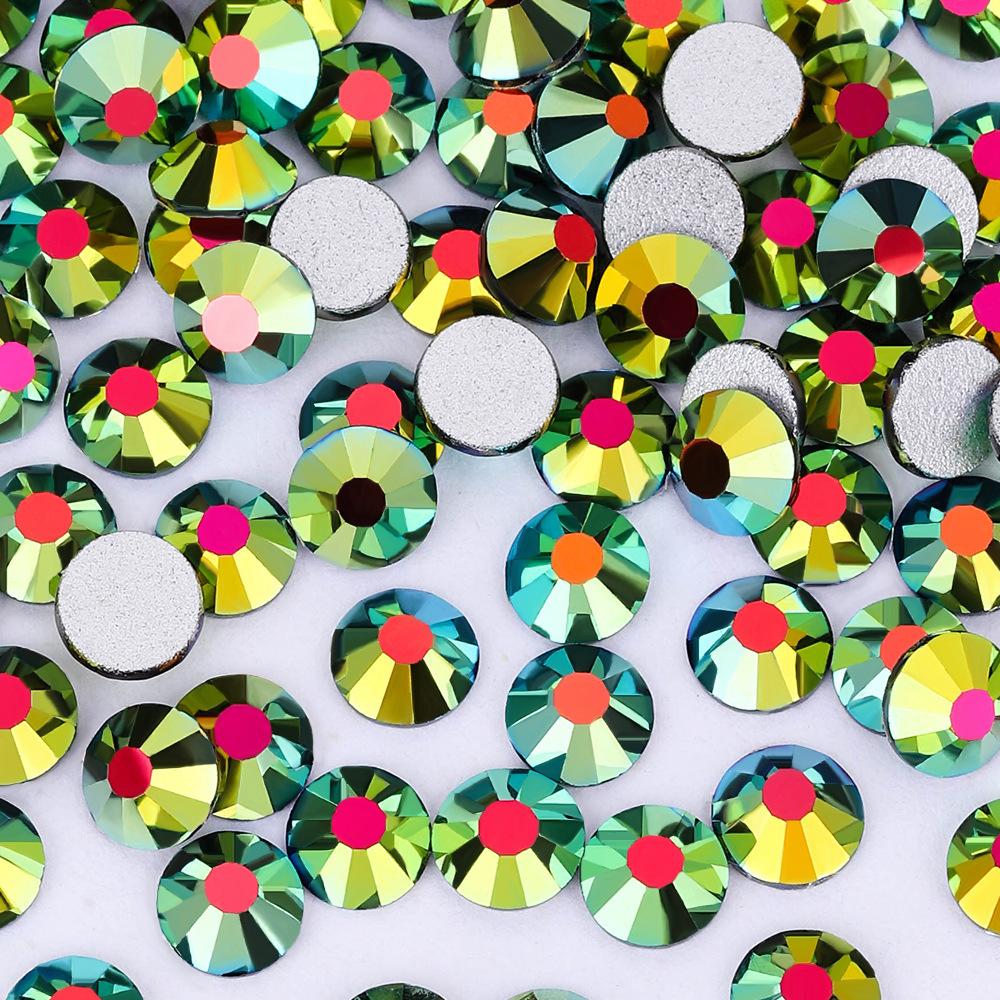 Silberner Boden Phnom Penh AB Serie Flacher Boden Diamant Guomao 5A Strass Pujiang Glas Kristall Diamant Nagel Diamant DIY Schmuck Diamant