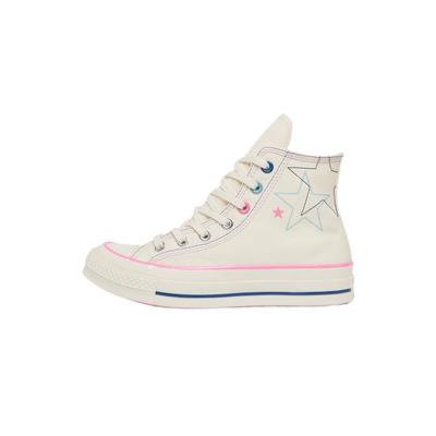 Anni '70 Comode Scarpe da Skate Alte Ammortizzanti Sneakers Unisex Bianche A15744C