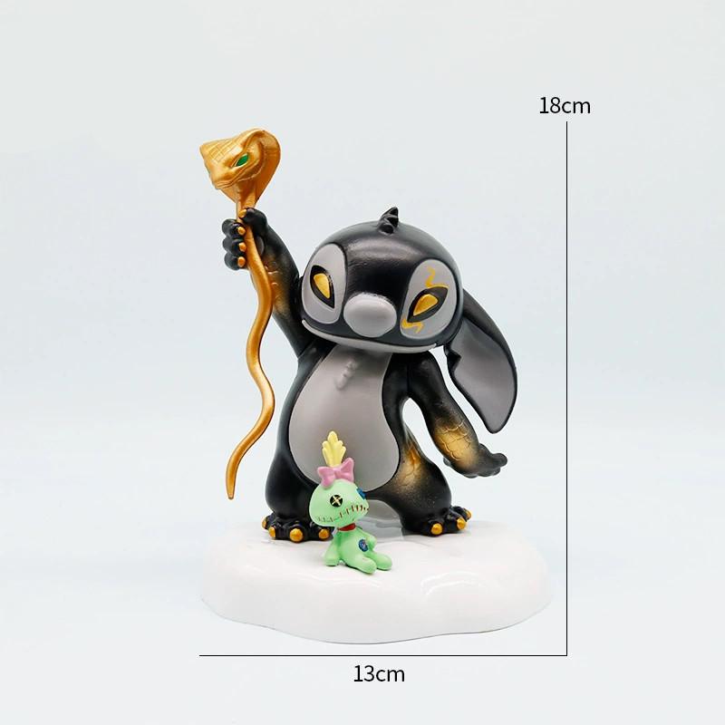 

Stitch Snake Edition Pvc Figurine Car Dashboard Desk Decor For Collectors чёрный