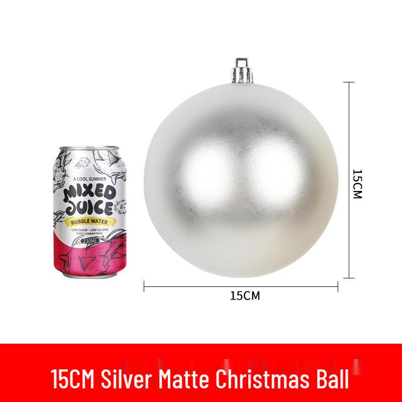 Silver Glitter Christmas Hanging Ornaments: Shiny Plastic Balls 6-30CM for Festive Decorations