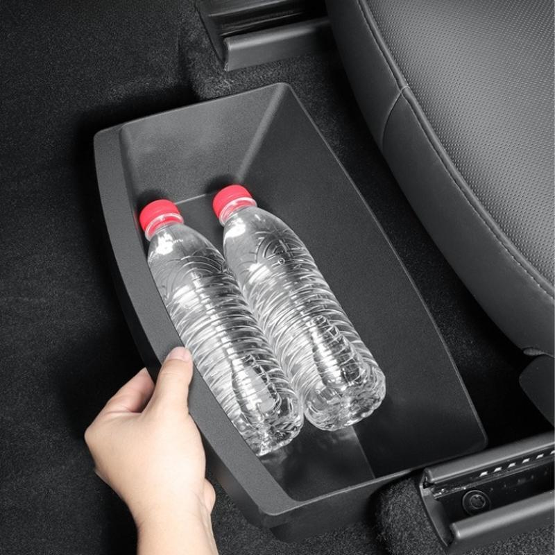 For Tesla Model Y Launch 2025-Up Juniper Under Seat Storage Box TPE Organizer Case Drawer Tray for Modely -2024 Accessories