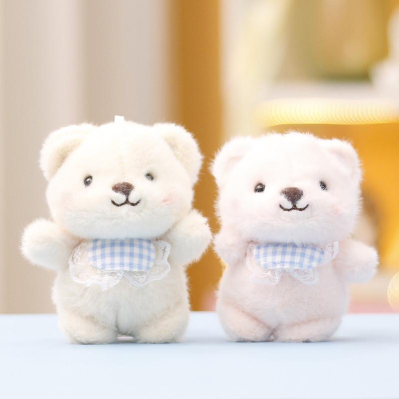 Charming In Bear Belly Wrap Plush Toy Lovable Fluffy Keychain Charm For Bags