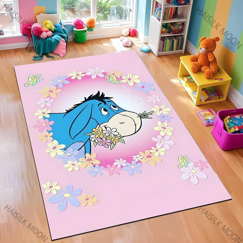 

1PC Winnie The Pooh Eeyore Theme Rug Bedroom Living Room Carpet for Floor Mat Home Decor Non-Slip Floor Pad Rug Gift Potdemiel 40cm x 60cm
