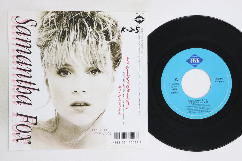 7inch Record SAMANTHA FOX - True Devotion / Suzie, Don't Leave  ALI783PROMO JIVE 1988 Japan Pop Used