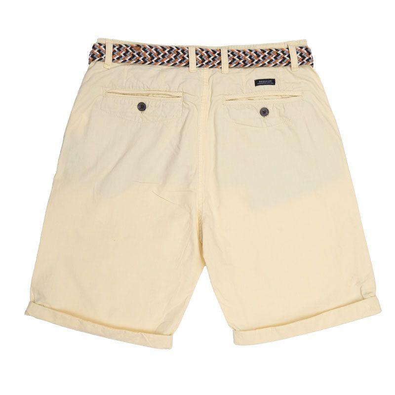 Men's DEELUXE 74 Lemon Elijah Cotton Bermuda with Colorful Woven Belt