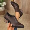 Loafers, Casual Heels, Large Size Pointed Toe Flats, Women's Shoes