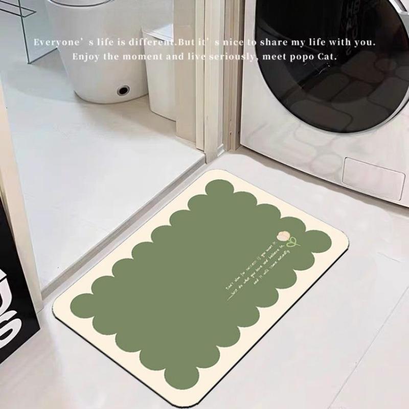 

Маленький свежий диатомовый ил ванная комната несмываемый быстросохнущий дверь туалета туалет противоскользящий коврик для ног 40X60cm 15.7X23.6in