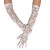 2 paires de Gants Longs en Dentelle Transparente pour Mariage Femmes Mitaines Courtes Fantaisie en Tulle pour Spectacles sur Scène