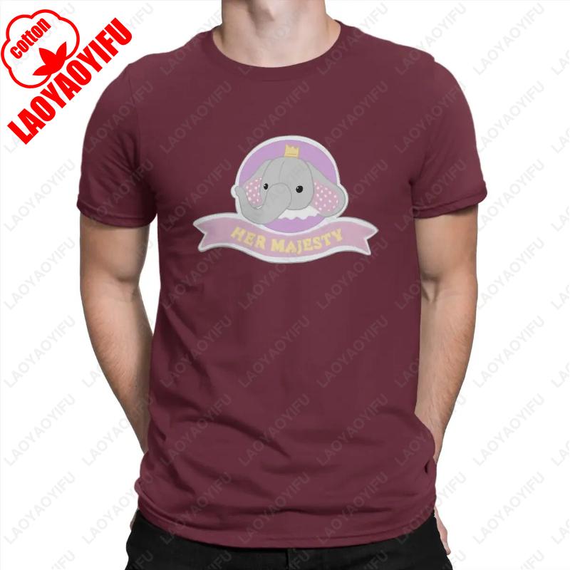Majesty Cutie Elefant Streetwear Einzigartiges Geschenk Es Braucht Zwei T-Shirt Herren Damen Paar Mode Lässige T-Shirts Baumwolle Bequeme Oberteile