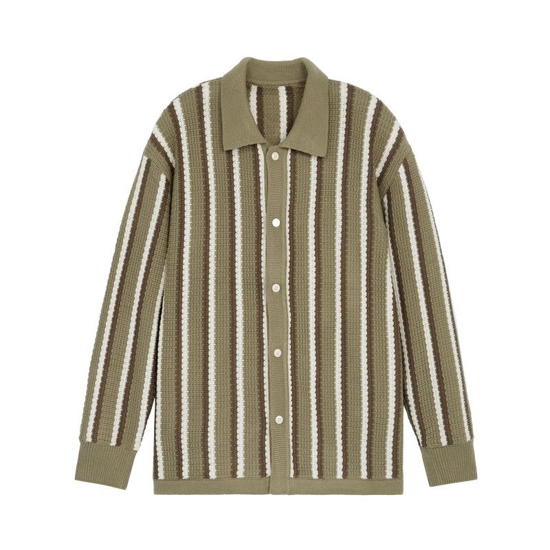 

Мужской кардиган свитер Bodydream из имитации кашемира, в полоску, колор-блок, ленивый стиль, свободный крой, повседневный, для работы, куртка в стиле old money