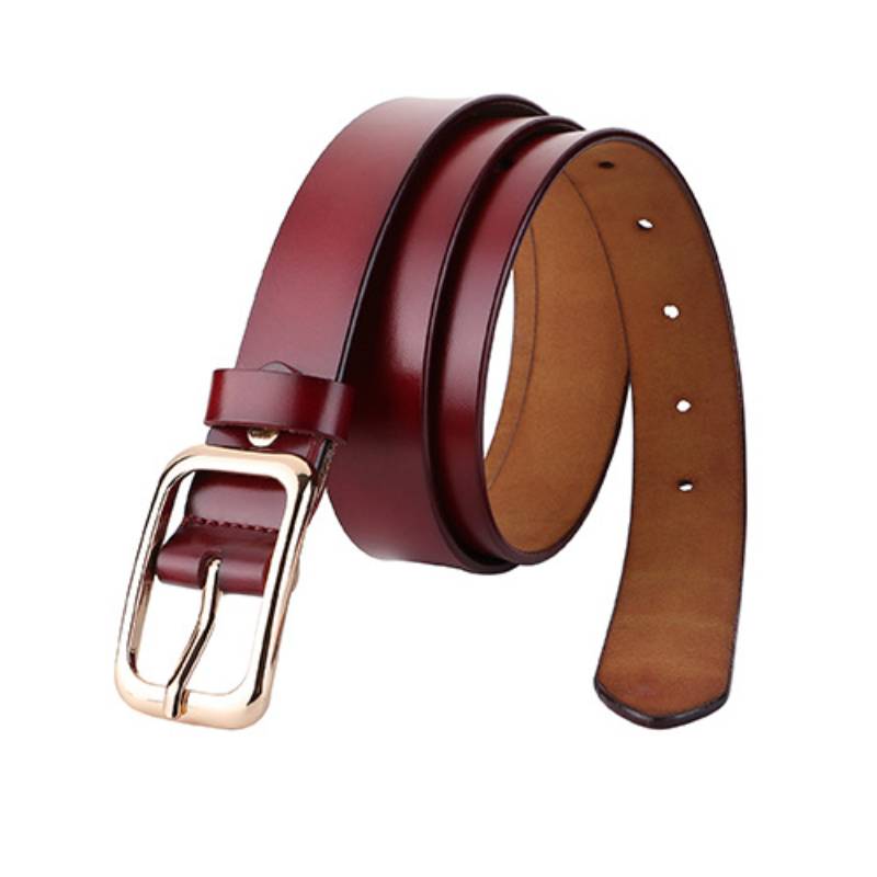 

Leather Color Solid Womens Fashion Waist Belt Square Buckle Casual Everyday Use Red Brown,105cm