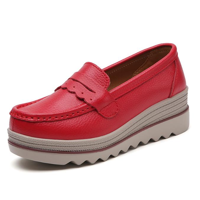Damesko Fritidssko Dame Flate Sko Loafers Slip on Damesmokasiner Pustende Dame Platform Sneakers Zapatos Mujer