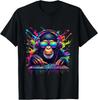Neon DJ Affe Rave EDM Festival Party Affe T-Shirt