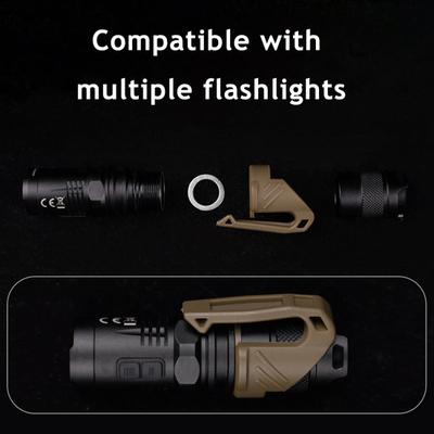 Tactical Flashlight Clip Heavy Duty Nylon Portable Lightweight Universal Outdoor Camping Hiking 1-inch Handheld Torch Penlight Pocket Clamp