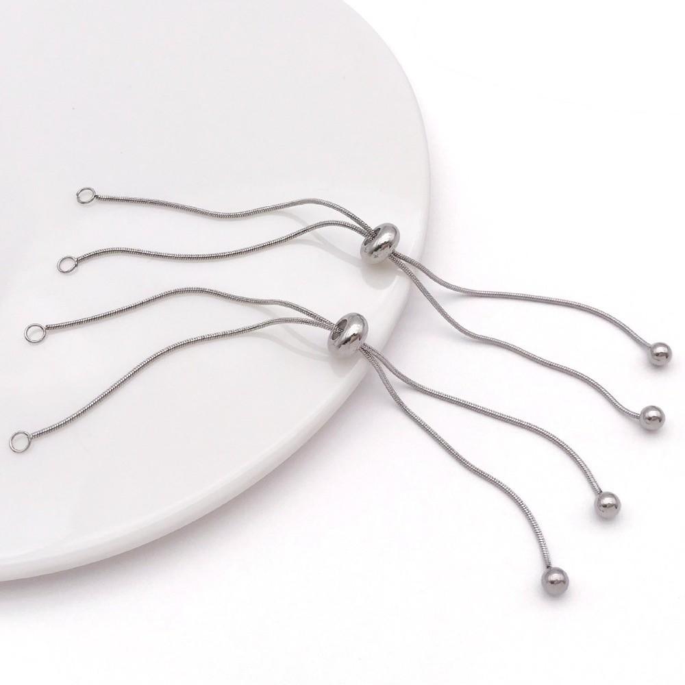 5Pcs Silver Necklace Extender Gold Stainless Steel Chains Necklace Adjustment Accessories
