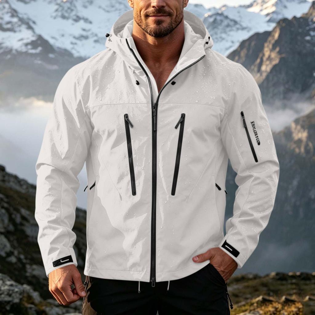 Men's Hooded Jacket with Versatile for Spring and Casual Outdoor Wear