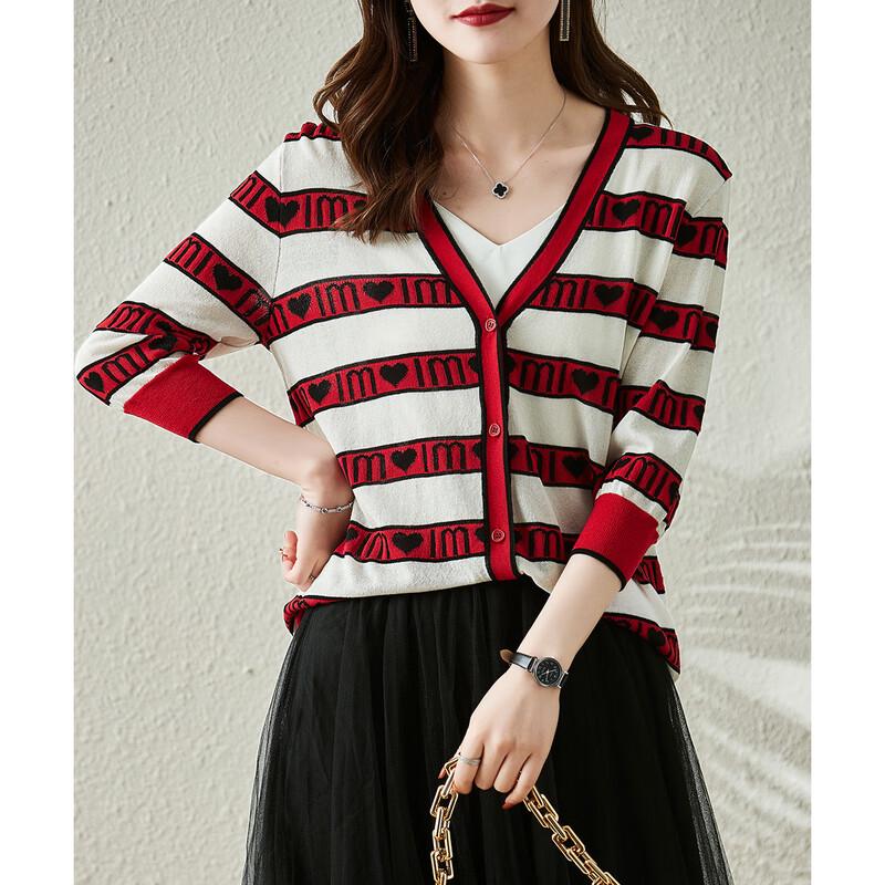 Firstview Women's V-Neck Long Sleeve Knit Cardigan