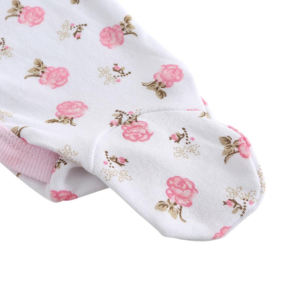 Oblečení pro holčičku Květinový vzor Bavlna Oblečení pro novorozence s dlouhým rukávem Převleky Kombinézy Kostýmy Oblečení pro kojence a batolata