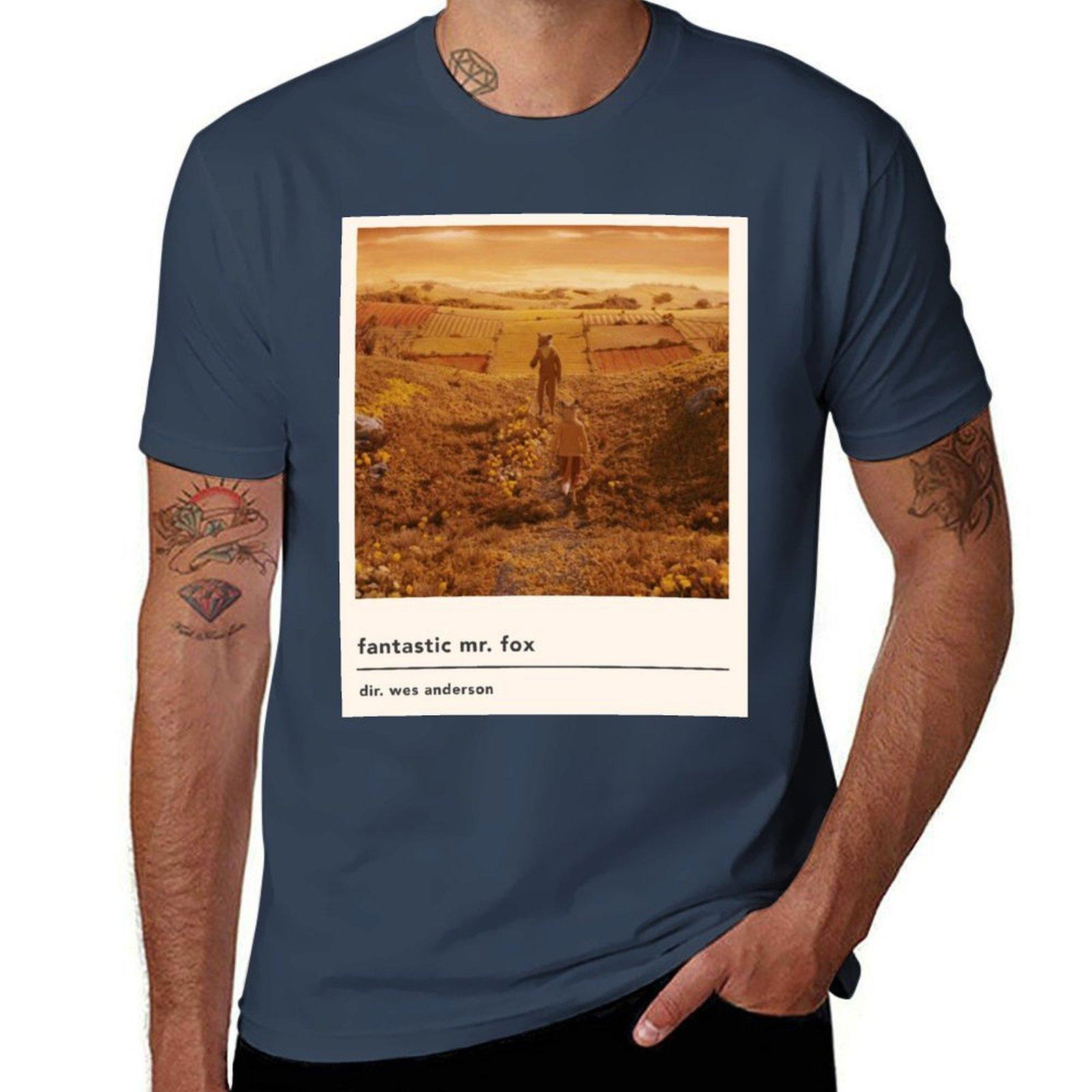 minimalist fantastic mr fox movie poster TShirt Holiday All Match TShirt S