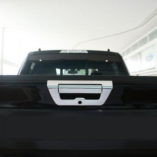 Trunk Tailgate Door Bowl Cover Trim For Ford F150 F-150 2015- Chrome Silver