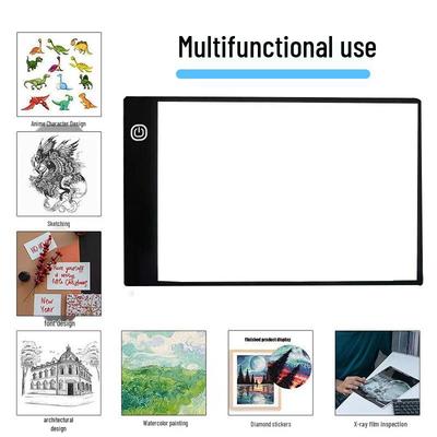 LED Illuminated Tracing Board - Translucent A4 Copy Board for Drawing, Calligraphy, Rhinestone, Anime Sketching, Art & Stationery Supplies