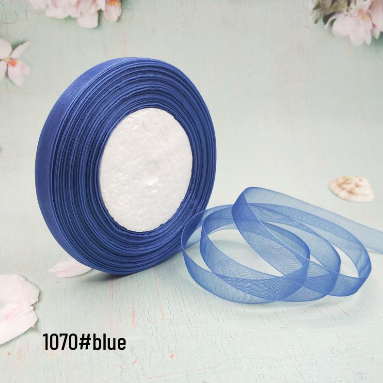 Cinta de Hilo de Nieve Transparente de 1,2 cm para Manualidades: Ganchillo, Accesorios para el Cabello, Lazos, Regalos, Empaque para Pasteles y Cajas, Cinta de Seda