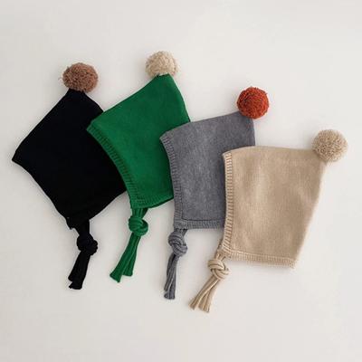 Cappello in Maglia per Bambini Carino Morbido Caldo Pompon Cappellino con Orecchie per Bebè Cappelli Invernali con Protezione per le Orecchie Berretto per Neonato Bambino Ragazzo Cappelli