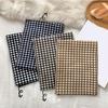 Knitted Checker Neck Gaiter for Daily Use Women Girl Neck Scarf for Winter Wear
