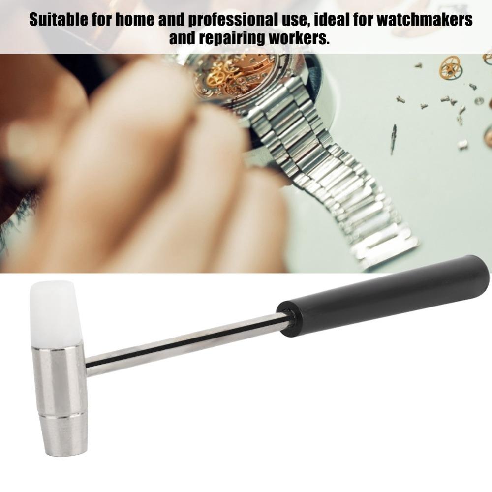 Metal Head Jewelry Hammer Black Grip Double Head Hammer Portable Hammer Jewelry Making
