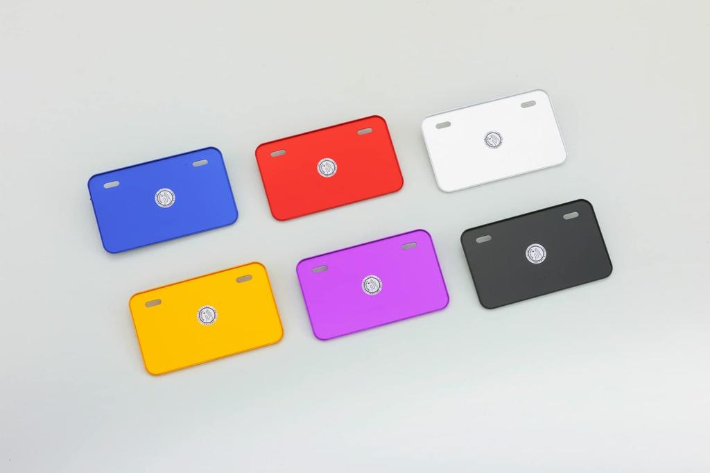 POSH FAITH Motorcycle Aluminum License New Standard for 125cc and Under Plate, Small, Compliant, (Square), Black, 500290-06-10