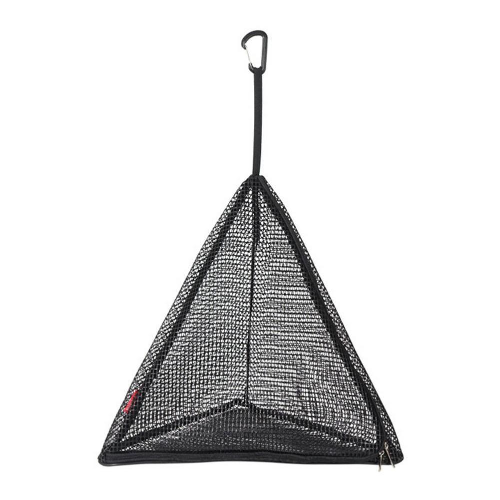 Triangular Hanging Mesh Bag with Hook Camping Organizer Mesh Hanging Basket Net Camping Dry Net Outdoor Zipper Storage Bag