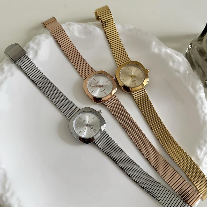 Women'S Watch, Original Korean Style, Simple Steel Strap, Elegant Design, Perfect Gift For Ladies, High-Quality Luxury Watch.