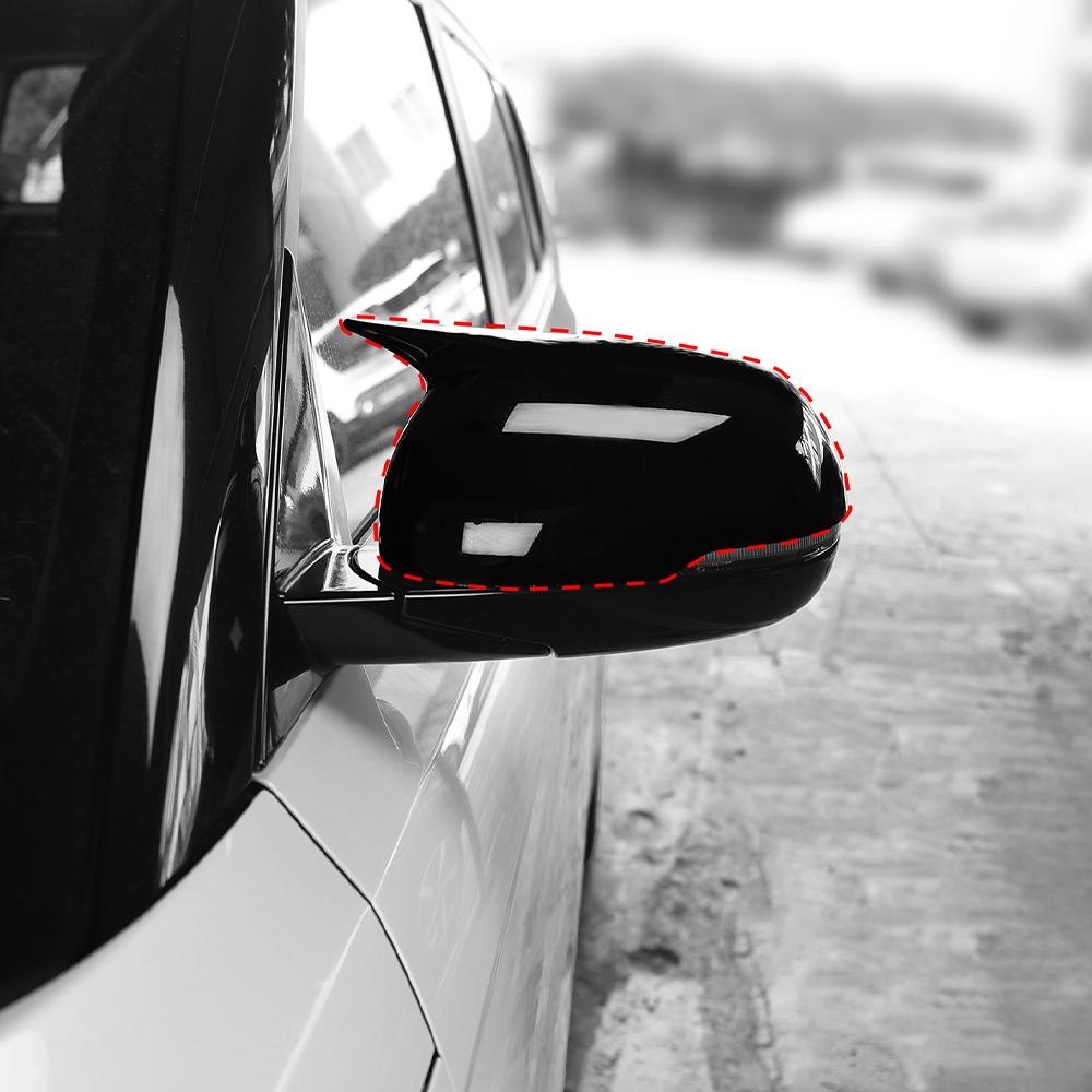 For Kia Soul -2025 GT Version Bright Black Side Door ABS Rearview Mirror Cover Trim Car Exterior Parts Rearview Mirror Shell