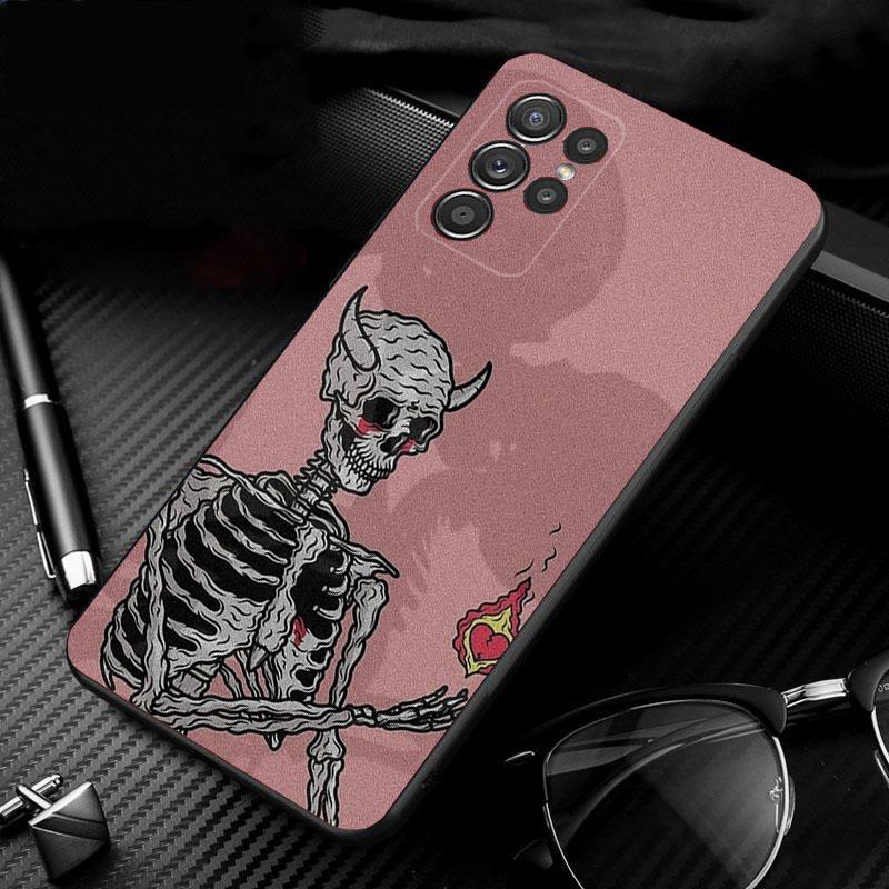 

Чохол для телефону Skull Skeleton для Samsung A35 A55 A54 A15 A25 A05s A05 A22 A24 A52 A33 A34 M34 M14 M54 M23 A34 5G