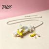 Funny Banana Necklace Pendant Necklace, Resin Hand-Sculpted Cute Humorous Jewelry Gift Lifelike Fruit Jewelry, Creative for Men Women