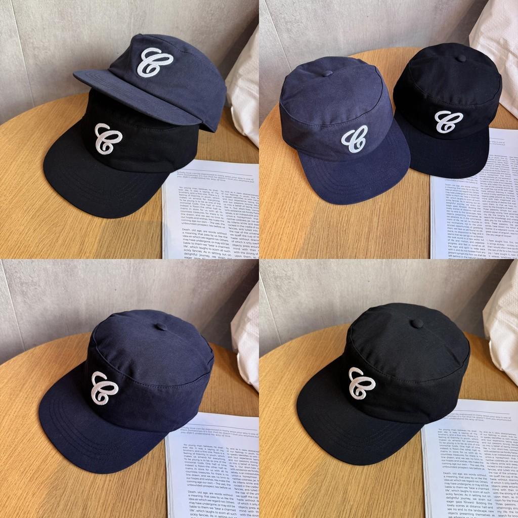 Embroidery Black Retro Cotton Cap Letter Design Breathable Material Streetwear