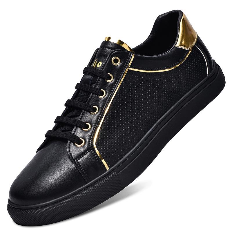 New board shoes men's spring casual Korean version of trendy leather shoes men's simple and versatile European station little white men's shoes