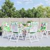 High Back Chair Cushions 6 pcs Multi Colored Oxford Fabric