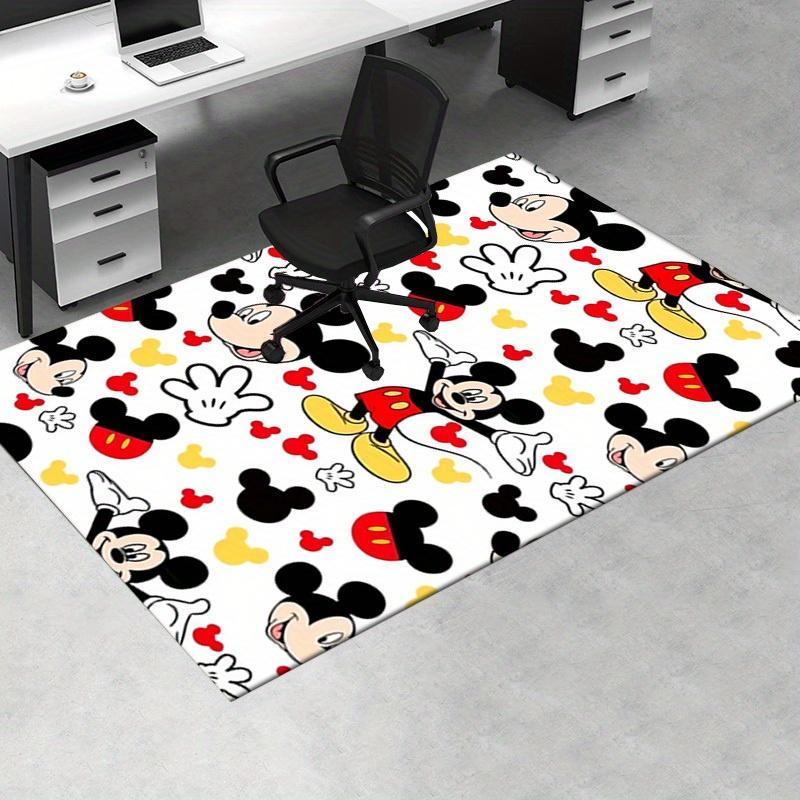 1pcMickey Mouse Patterned Office Rug, Desk Mat, Gift for, Home Decor Carpet, Playroom Flooring, Non-Slip Backing, Machine Washable