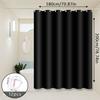Pure Black Shower Curtain, Simple Solid Color Design, Peva Material, Household Bathroom Partition Shower Curtain
