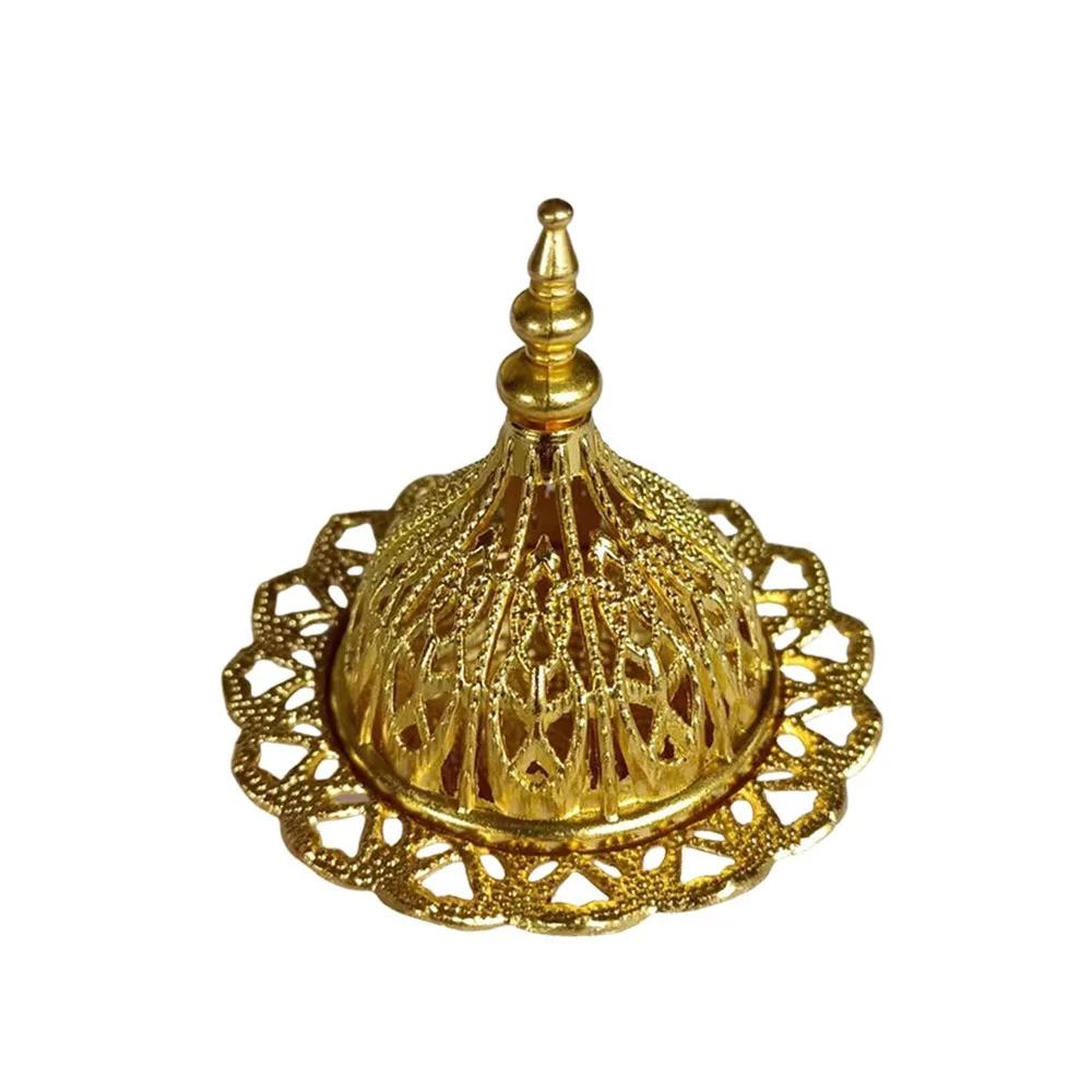

High Quality Gold Incense Burner Middle East Arab Metal Incense Holder Hollow Star Moon Ornament Home Decoration
