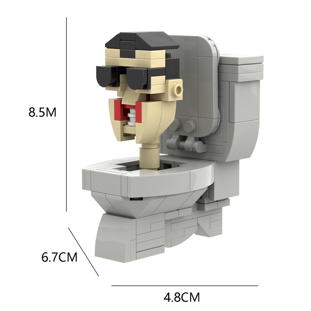 Hot New A Series of Skibidi Toilet Man Drill Male Titan Man Female TV Personality Building Blocks Set Toy for Kids New Year Gift