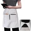 Waitress Aprons with 3Pocket Waist Aprons Commercial Waiter Half Apron with Extra Long Straps for Restaurant Server Work