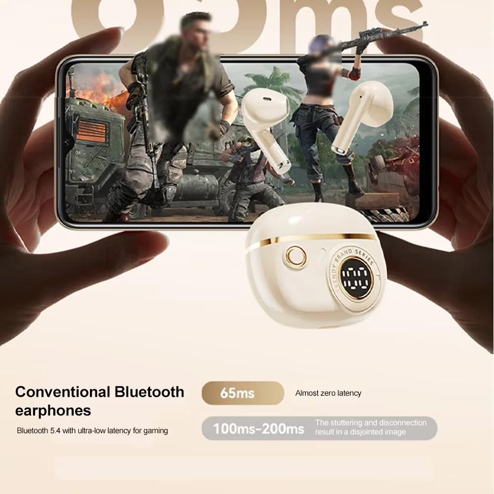 True Wireless Bluetooth Headset LED Display Noise Reduction Earphone Gaming In-ear Mini Emergency Power Bank Headset