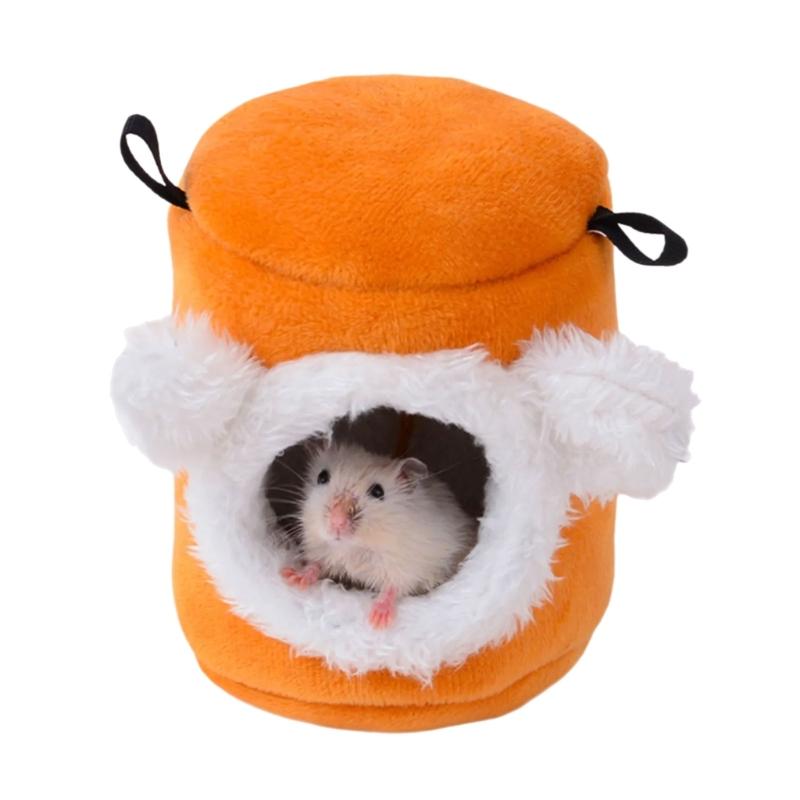 Hamster Habitat Shelter Rabbits Toy Soft Bed House for Hamster for Guinea Pigs, Gerbils Molar Toy Bed