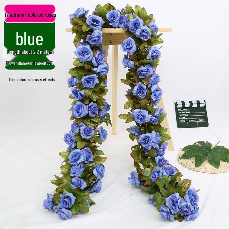 Artificial Rose Vine Decoration for Wedding Ceiling or Water Pipe Cover