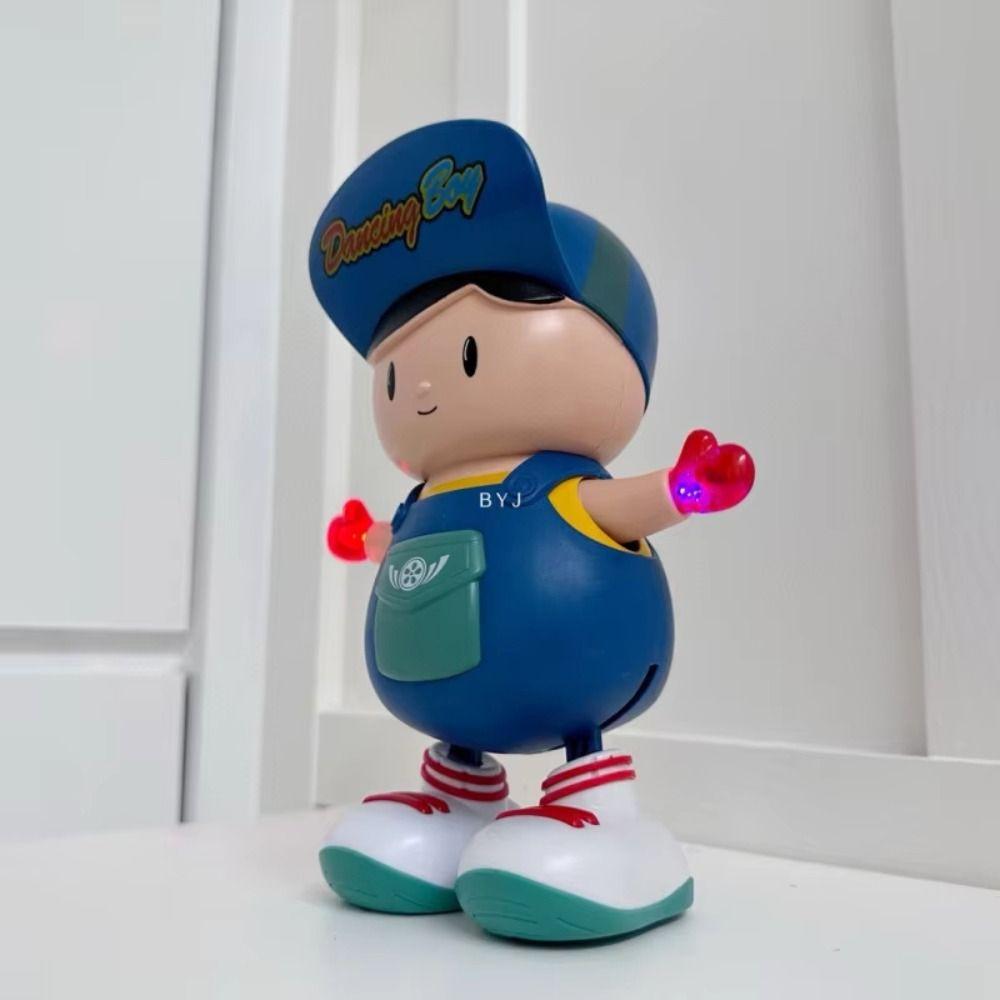 Plastic Dancing Boy Figurine with Lights Kids Electric Boy Toy Dancing Swing Boy  Kids Toddlers