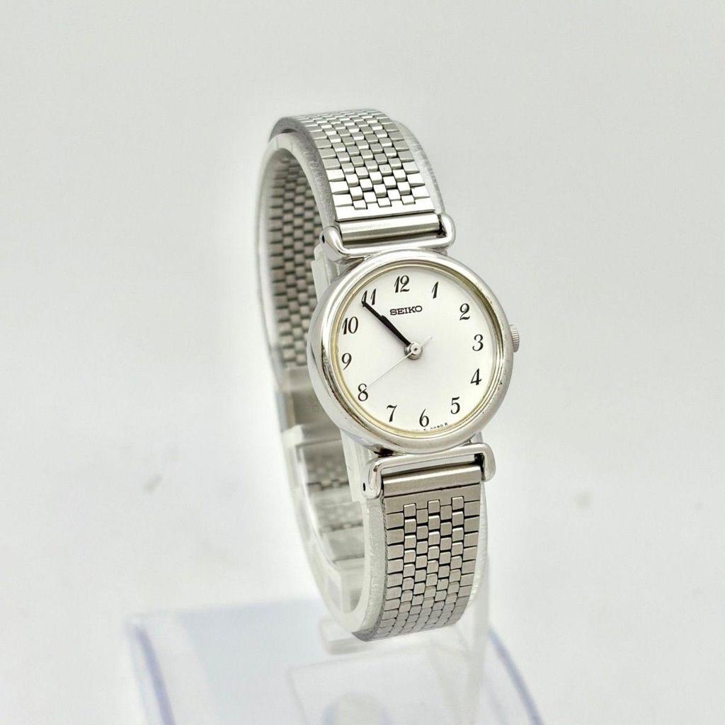 Used [New Battery] SEIKO Ladies Watch Silver 4N21-0052 631483 Genuine Belt
