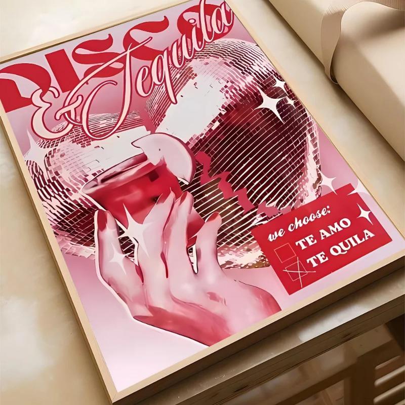 Party Canvas Painting Disco Ball Dancefloor Poster Home Living Room Bedroom Bar Cafe Art Decor Wall Art Decor